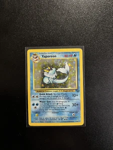 Vaporeon 12/64 Jungle Rare Holo Pokemon Card WOTC Vintage LP - Picture 1 of 2