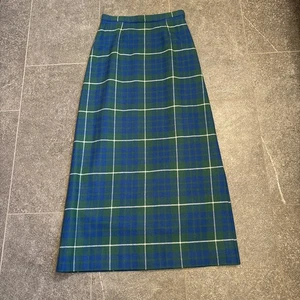 Scottish Glasgow plaid skirt women’s blue green - Picture 1 of 14