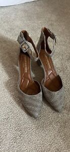 Kurt Geiger ankle strap block heel | size 42 | crystal embellished