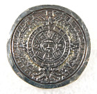 MEXICO JEM STERLING HANDMADE Vintage AZTEC CALENDAR PIN PENDANT