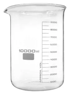 ABGIL Borosilicate Glass Beaker Low Form with Spout. Capacity 10000ml - Picture 1 of 3