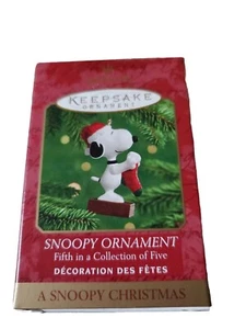 Snoopy Peanuts Ornament 2000 5th of 5 Commemorative 50th Anniversary Christmas - Picture 1 of 2