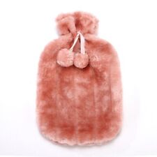 Hot Water Bottle Bag Pom Acces Faux Large 2L Rubber Pom Warm Cover Fluffy