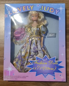 Vintage 90s LOVELY JUDY doll fashion 11.5 in NOS beautifull gold dress - Picture 1 of 5