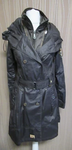 92/3 KHUJO Damen Marken Mantel Trenchcoat Gr. M Kurzmantel braun Übergangsmantel - Bild 1 von 5