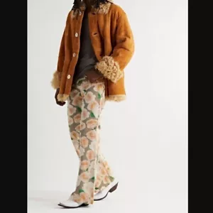 Acne Studios Bootcut Floral-Print Rose Jeans Orange Men's Size EU 44 / US 30 - Picture 1 of 10