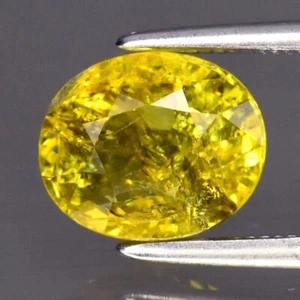 💎 2.57ct 8.3x7mm Oval Natural Yellowish Green Grossular Garnet - Africa, Gem - Imagen 1 de 4