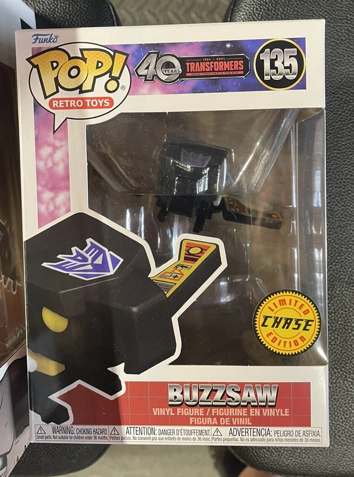 Funko Pop! Sierra de buzz Transformers Chase #135, ¡funko pop! Buzzsaw sin usar, en caja Foto 1 de 1