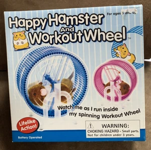 HAPPY HAMSTER & WORKOUT WHEEL LIFELIKE ACTION AGES 5+ PURPLE SUPER CUTE!! - Picture 1 of 3