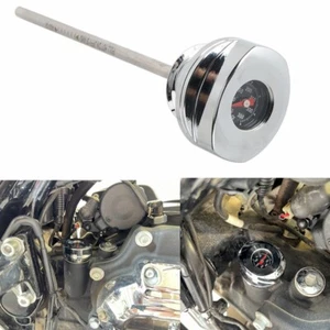 Chrome Oil Dipstick With Temperature Gauge For Harley Street Glide FLHX FLHXS 17 - Bild 1 von 10