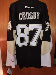 AUTHENTIC Sidney Crosby Pittsburgh Penguins Reebok NHL Hockey Jersey Size L NWT - Picture 1 of 8