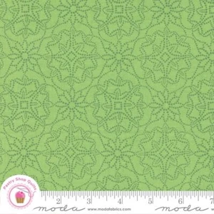 Moda SUNFLOWERS IN MY HEART 27322 15 Green Gras Geometri KATE SPAIN Quilt Fabric - Picture 1 of 5