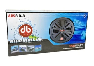 Two New DB Drive APS8.0-B 8" 2-Way Black Marine Boat ATV Stereo Speakers - Picture 1 of 1