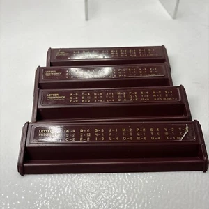 Scrabble Deluxe Edition 2001 Plastic Tile Holders Burgundy Maroon Lot Of 4 - Picture 1 of 4