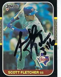 SCOTT FLETCHER FIRMADO 1987 DONRUSS #304 - TEXAS RANGERS - Imagen 1 de 1