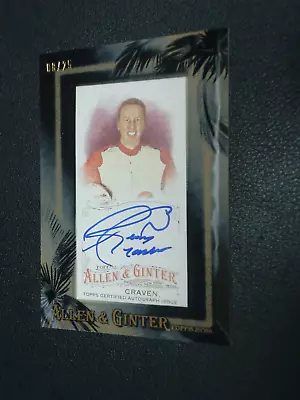 Rickey Craven 2016 TOPPS ALLEN & GINTER AUTO 8/25 Card #AGARC - Image 1 of 2