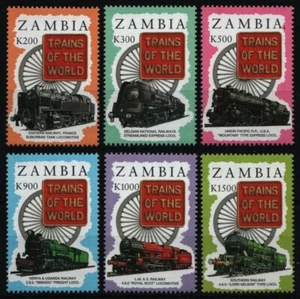Sambia 1997 - Mi-Nr. 692-697 ** - MNH - Eisenbahn / Trains - Picture 1 of 1