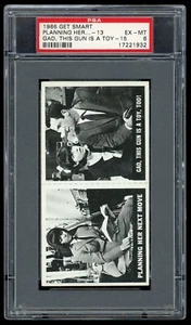 1966 Topps Get Smart #13 Planning Her #15 Gad This Gun Is A Toy PSA 6 panel completo - Imagen 1 de 4