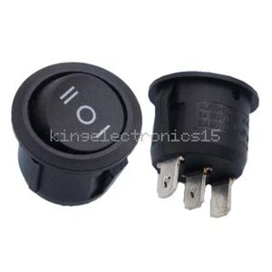 5 Stück Mini Rund Schwarz 3 Pin SPDT ON-OFF-On Wippschalter Snap-in für Auto Boot K9 - Bild 1 von 4