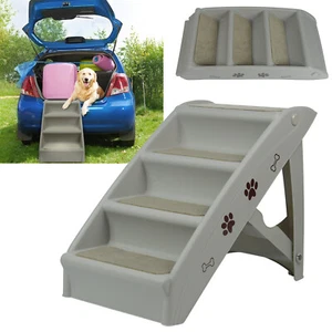 Klappbare Hunderampe 4 Stufen Hundetreppe Einstiegshilfe Hunde Rampe Autorampe# - Bild 1 von 12