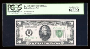 DBR 1934-C $20 FRN New York Old Back Fr. 2057-Bob PCGS 64 PPQ Serial B43654317B - Picture 1 of 2