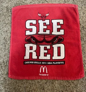2011 See Red Chicago Bulls NBA Playoffs SGA Towel I'm Lovin It McDonald's - Picture 1 of 2