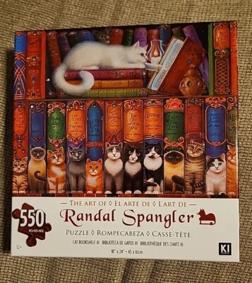 Rompecabezas de 550 piezas de libros de arte CATS con póster Randal Spangler **SELLADO Foto 1 de 3