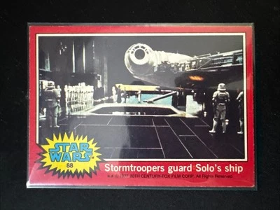1977 Topps Star Wars Series 1 Red Card #88 Stormtroopers guard Solo's ship - Image 1 of 2