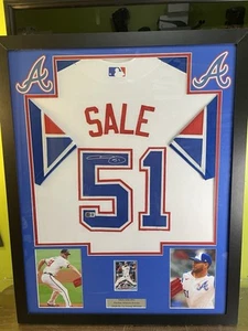 CHRIS SALE SIGNED HOME BRAVES CITY CONNECT JERSEY COA BECKETT W #'d CARD - Picture 1 of 4