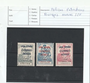 España Sobrecargas Locales3 pólizas  Patrióticas Burgos año 1936 - Imagen 1 de 1