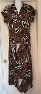 Fashion Nova Jumpsuit NWT 1X Wide Leg Safari Babe Zebra Cheetah - Picture 1 of 14