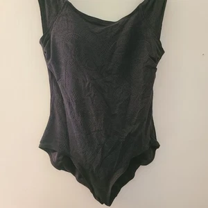 Costume intero Lands’ End 14L nero floreale paisley controllo pancia donna  - Foto 1 di 6