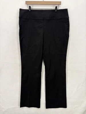 APT 9 正装裤子女式 XL 黑色靴型软糖控制千禧弹力全新带标签 — 第 1/4 张图片