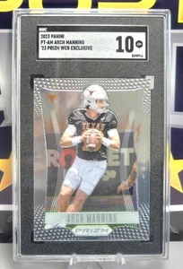 Arch Manning 2023 Panini Prizm Throwback exclusivo SGC 10 Texas Longhorns - Imagen 1 de 3