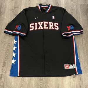 Vintage Philadelphia 76ers Nike Snap Button NBA Warmup Size Men’s XL - Bild 1 von 10