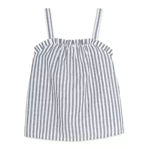 Wonder Nation Girls 2XL 18 Ruffle Neck Striped Woven Tank Top Color:Blue Str - Picture 1 of 3