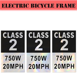 Electric Bicycle Frame (3 Stickers a Pack) Number Weatherproof Vinyl Removable - Picture 1 of 13