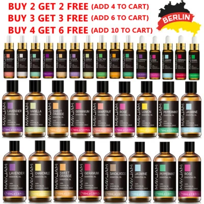 MAYJAM 10/30/100ml Reine Ätherisches Öl Natur Duftöl für Diffusor Luftbefeuchter