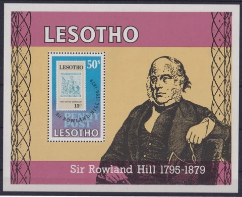 F-EX42697 LESOTHO MNH 1979 ROWLAND HILL CENTENARY OF DEATH Cover