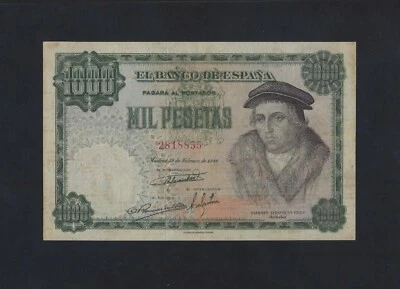 España 1000 Pesetas 1946 P-133 VF Foto 1 de 2