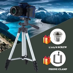 Universal Aluminum Portable Camera Tripod Stand Mount For Camcorder Canon Nikon - Picture 1 of 11