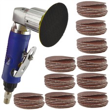 2" Air Angle Sander Grinder Polisher And 100 Pack Mixed Sanding Grit Hook/Loop
