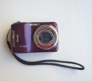 PIEZAS/REPARACIÓN Kodak EasyShare C195 14 megapíxeles cámara compacta púrpura utilería - Imagen 1 de 4