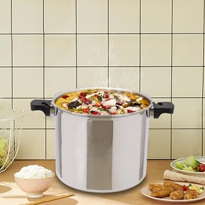 22L Large Pressure Canner Cooker Kitchen Cookware with Gauge Release Valve 90kpa - Picture 1 of 16