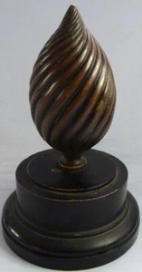 FINE ANTIQUE ENGLISH GEORGIAN HEAVY BRONZE FINIAL ON STAND - Picture 1 of 6