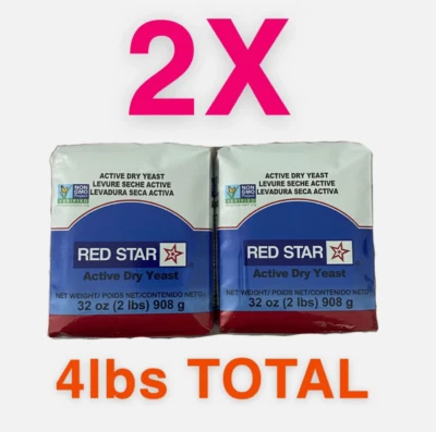 Red Star Active Dry Yeast- (2 lbs / 32oz) 2PACK - Image 1 of 4