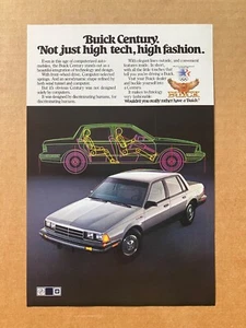 1983 Buick Century "Not just high tech, high fashion." Print Ad, 6 5/8"x10" - Picture 1 of 3