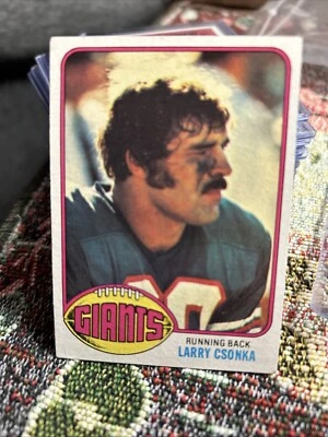 1976 Topps #437 Larry Csonka Football Card New York Giants RB HOF Centered - Image 1 of 4