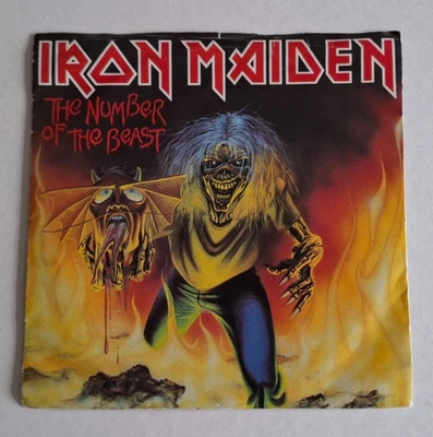 IRON MAIDEN - THE NUMBER OF THE BEAST  7"  RED VINYL UK EMI 5287  PICTURE SLEEVE - Image 1 of 4
