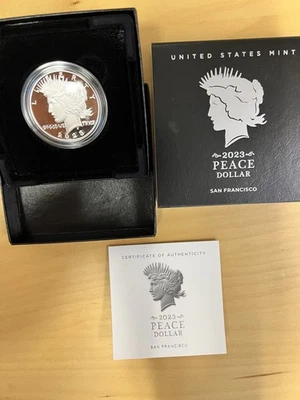 2023-S Peace Dollar. COA & OGP. - Image 1 of 3